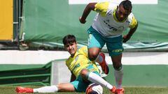 Miguel &Aacute;ngel Borja ya entrena con el Palmeiras. 