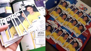 El &aacute;lbum de cromos del Mundial Rusia 2018 de Bruna Marquezine, s&oacute;lo con cromos de Neymar