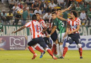 Deportivo Cali llegó al tercer lugar de la tabla de clasificación con 17 puntos. Junior quedó relegado en la decimotercera casilla con 10 unidades.