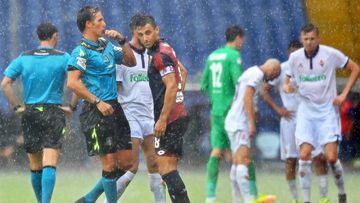 El G&eacute;nova-Fiorentina, suspendido por la lluvia.