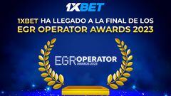 1xBet ha sido nominada en 6 categorías de los EGR Operator Awards 2023