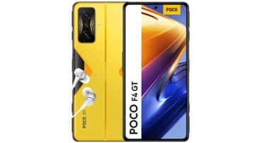 Smartphone Poco F4 GT 5G en color amarillo con 12 GB de RAM y 256 GB de almacenamiento interno