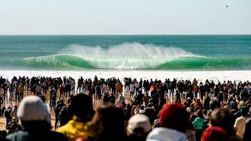 PENICHE, PORTUGAL - MARCH 6: The lineup during Round of 16 at the MEO Pro Portugal on March 6, 2022 in Peniche, Portugal. (Photo by Margarita Salyak/World Surf League)
