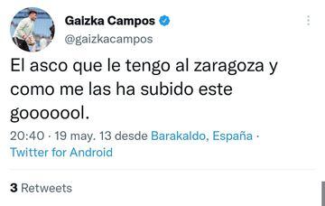 Captura del tuit de Gaizka Campos.