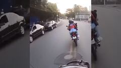 La persecución viral de un policía en motocicleta, duró más de 5 minutos