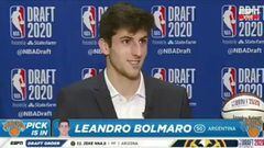 Leandro Bolmaro a los Knicks: así fue el momento del Draft