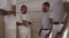 El momento que vivieron Lewis Hamilton y David Beckham