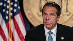 NEW YORK, NY - JULY 23: New York Gov. Andrew Cuomo speaks during the daily media briefing at the Office of the Governor of the State of New York on July 23, 2020 in New York City. The Governor said the state liquor authority has suspended 27 bar and resta