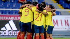Jugadoras de la Selección Colombia Femenina en un partido amistoso (Oficial / FCF).