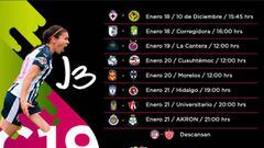Fechas y horarios de la Liga MX Femenil en la jornada 3 del Clausura 2019