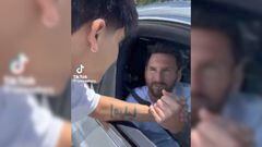 El video viral del beso de Messi a un aficionado