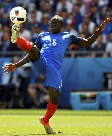 N'Golo Kante wins the ball during the Euro 2016 round of 16 football match between France and Republic of Ireland at the Parc Olympique Lyonnais.