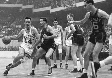 A seven-time champion who also won one MVP award, Cousy was an All-Star in each of his seasons with the Boston Celtics. He was the Celtics’ main man until the arrival of Bill Russell.