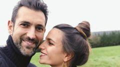 El futbolista Diego L&oacute;pez con su mujer, Iria Otero.