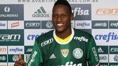 Yerry Mina llegó este semestre a Palmeiras de Brasil tras su paso exitoso por Independiente Santa Fe,