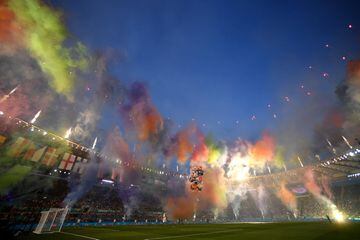 Ceremonia de apertura de la Euro 2020 en el estadio Olí­mpico de Roma.