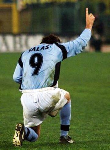 2000: Marcelo Salas con 10 goles en Lazio (Italia).