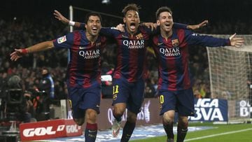 Suarez, Neymar and Messi, the MSN.