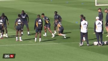 Watch: Vinícius’ silky skills bamboozle Modric as Real Madrid prepare for derby