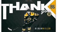 Montaje fotogr&aacute;fico que el equipo de NHL Boston Bruins ha dedicado a Kevan Miller por su retirada.