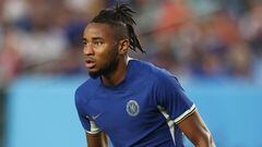 PHILADELPHIA, PENNSYLVANIA - JULY 22: Christopher Nkunku #45 of Chelsea looks on during the second half of the pre season friendly match against the Brighton & Hove Albion at Lincoln Financial Field on July 22, 2023 in Philadelphia, Pennsylvania.   Tim Nwachukwu/Getty Images/AFP (Photo by Tim Nwachukwu / GETTY IMAGES NORTH AMERICA / Getty Images via AFP)