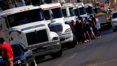 Antofagasta, 14 de febrero 2022. 
Funeral del camionero asesinado Byron Castillo. Miles de personas asisten a despedir al joven conductor.
Edgard Cross/Aton Chile