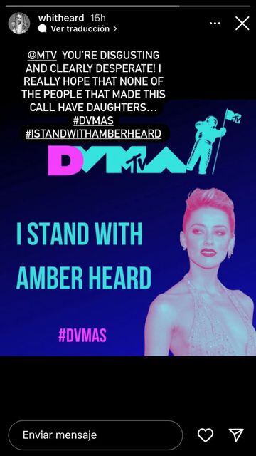 Hermana de Amber Heard ha criticado y calificado como "repugnante" la aparición de Johnny Depp en los MTV VMAs de este año.