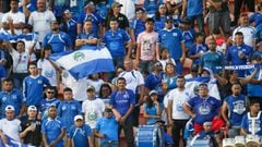 Barra de Salvadore&ntilde;os durante el encuentro entre El Salvador vs. Jamaica en el BBVA Stadium, Houston, Texas. Junio 21, 2019.