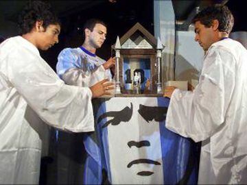 The Argentine has his own religion in Argentina...but is even more famous for his "hand of God".
