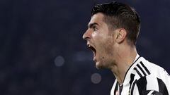 &Aacute;lvaro Morata, con la Juventus en un instante de la final de la Coppa ante el Inter.