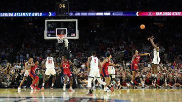 The San Diego State Aztecs are going to the National Championship game after a buzzer beating game winner to down the Florida Atlantic Owls.