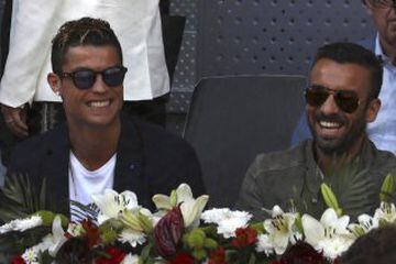 Real Madrid's Cristiano Ronaldo enjoyed watching Rafa Nadal see off Novak Djokovic to make the Mutua Madrid Open final.