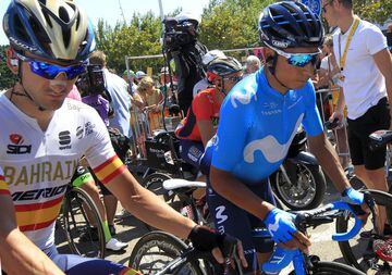 En la primera etapa del Tour Nairo sufrió una avería en su bicicleta faltando 3.5 kilómetros para la meta. No recibió ayuda de su compañero José Joaquín Rojas porque éste había sufrido una caída antes. Perdió más de un minuto con respecto al líder y 40 segundos con respecto a Froome.