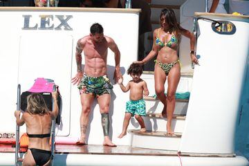 Messi con su familia de vacaciones 