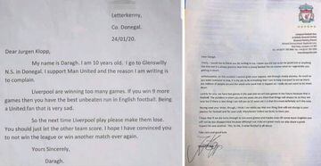 Paulo H. Nóbrega 🏆🏆🏆 on X: Uma criança de 10 anos torcedor do United  mandou uma carta (para o Klopp) pedindo para o Liverpool não vencer mais  jogos. Eis que o Klopp