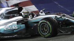 Lewis Hamilton en Singapur con el Mercedes.