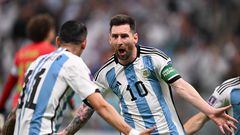 Leo Messi y Ángel Di María.