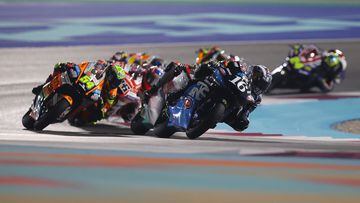 MotoGP - Grand Prix of Qatar - Lusail International Circuit, Lusail, Qatar - November 19, 2023 Italtrans Racing Team's Joe Roberts in action during the Moto2 race REUTERS/Ibraheem Al Omari