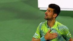 Novak Djokovic celebra una de sus victorias en Dubai.