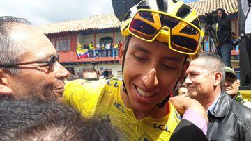 Zipaquirá recibe al campeón del Tour de Francia, Egan Bernal. Estas son algunas de las imágenes que se lleva a cabo en la Plaza de Los Comuneros.