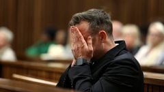 Oscar Pistorius, durante el juicio por el asesinato de su novia Reeva Steenkamp.