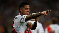 FORTALEZA, BRAZIL - MAY 05: Enzo Fernandez of River Plate celebrates after scoring the first goal of his team during a match between Fortaleza and River Plate as part of Copa CONMEBOL Libertadores 2022 at Arena Castelão on May 05, 2022 in Fortaleza, Brazil. (Photo by Wagner Meier/Getty Images)