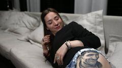 Carla Miranda and her tattoo of Leo Messi.
