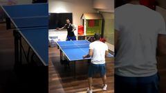 "Con papá no...": Vidal se lució con estas jugadas en tenis de mesa