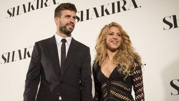 Gerard Piqué y Shakira en un acto promocional de la cantante colombiana