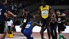 Gatlin hace la referencia a Bolt tras la final de los 100 metros lisos.