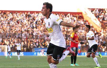 Clausura 2013-2014: Esteban Paredes (Chile), con 16 goles, por Colo Colo. Anotó un gol cada 72 minutos.