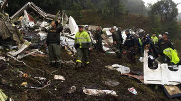 Crash site of the Chapecoense air disaster