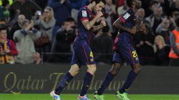Cesc F&agrave;bregas celebra su gol al Levante