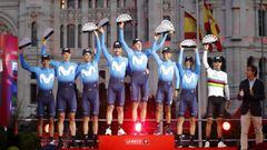 Movistar, campe&oacute;n por equipos de la Vuelta 2019.